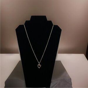 14k Gold Plated Heart Charm Necklace Handcrafted